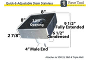 Quick-E-Adjustable Patio Drain Specification Sheet