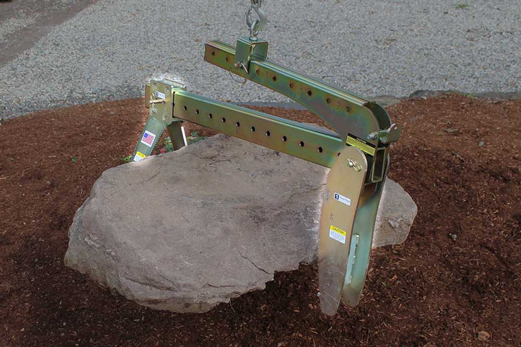 Boulder Grab Attachment attaches to Pave Tools Block Clamp BL980 for lifting all types and sizes of boulders or large rocks