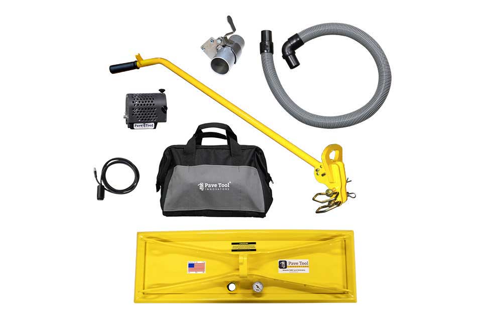 paver vac with accessories on a white background