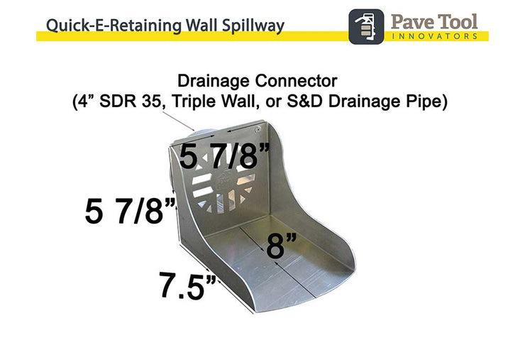 Retaining Wall Spillway Spec Sheet