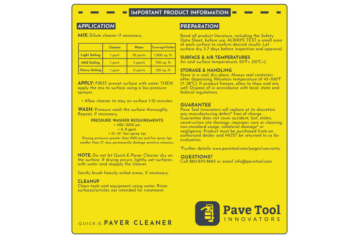 Quick-E-Paver Cleaner (1 Gallon)