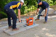 Hardscapers using High Flow to lay pavers