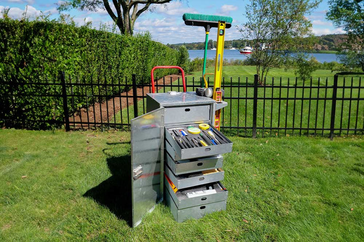 Quick-E-Tool Organizer filled with tools