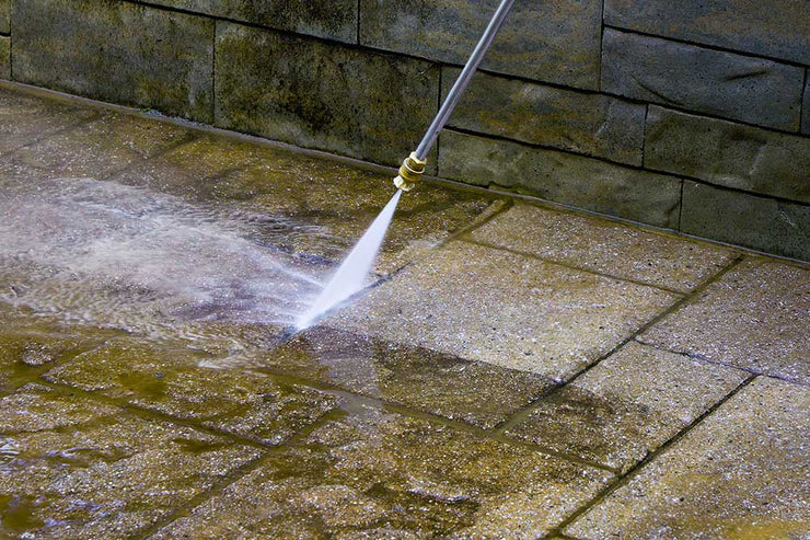 quick-e-paver cleaner, 5gallons, 5gal, clean pavers, patio, walkway, dirt, grime, power wash