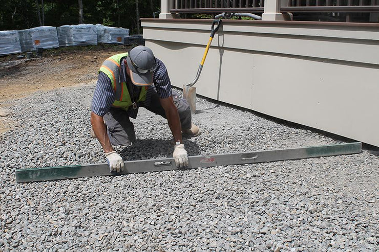 8' level with hand holes for screeding and easy on the site calibration