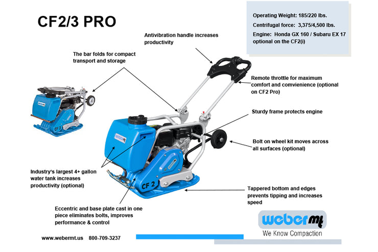 CF 2/3 Pro Weber Compactor Spec Sheet