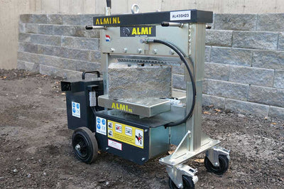 ALMI AL43SH23, ALMI Splitter AL17-9EH, Fixed blade, Hydraulic pressure 23 kg / 46,300 lbs., Suitable for granite, thick slabs, paving slabs, natural stone, Spring loaded support table with measure and angle indicator