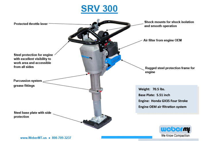 Weber SRV 300-II Rammer - Call 860-870-8665 for Special Pricing & Payment Options