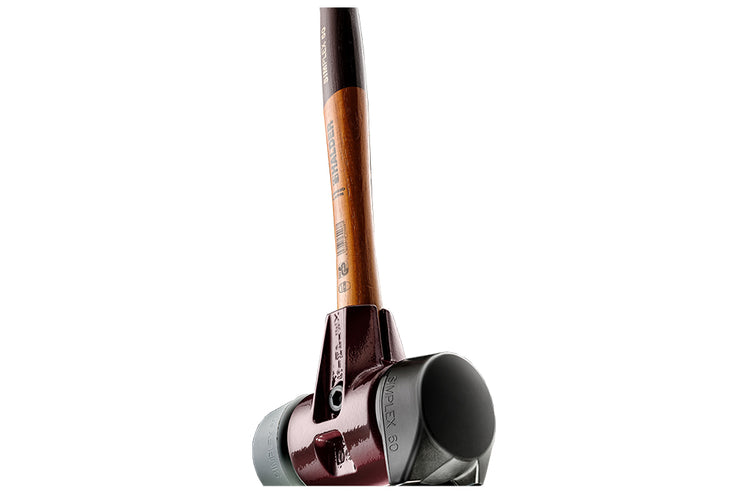 Halder Simplex 60 Mallet with Red Plastic and Stand-Up Black Composite Rubber Inserts