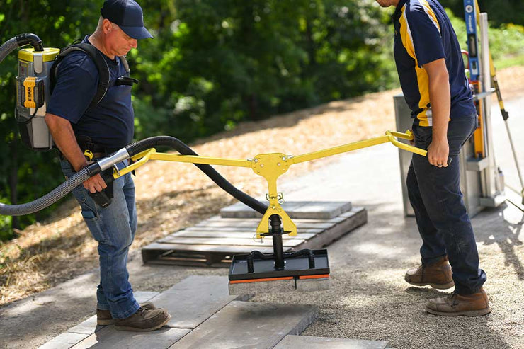 Vac Max B Ergo XL Manual Suction Equipment Package for lifting heavy porous slabs and natural slabs for hardscaping