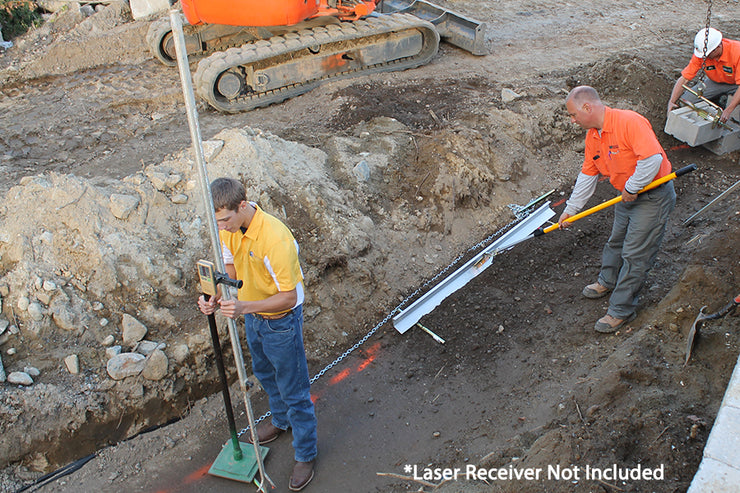 Quick-E-Laser Rod being used with the Quick-E-Wall Screed System