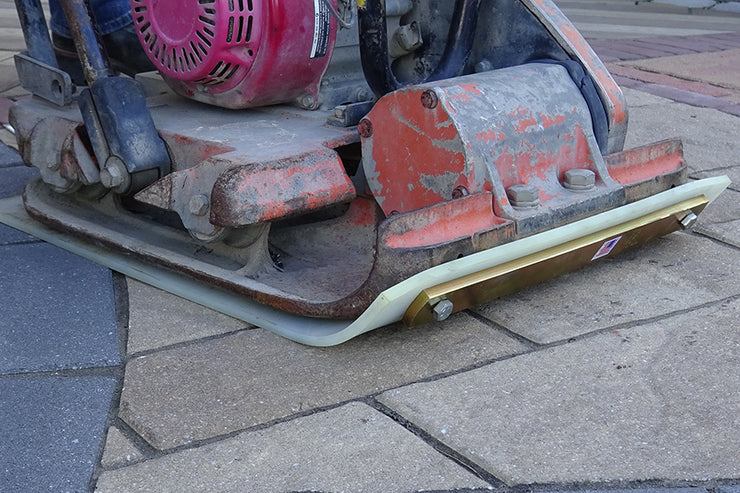 Quick-E-Paver Pad on compactor