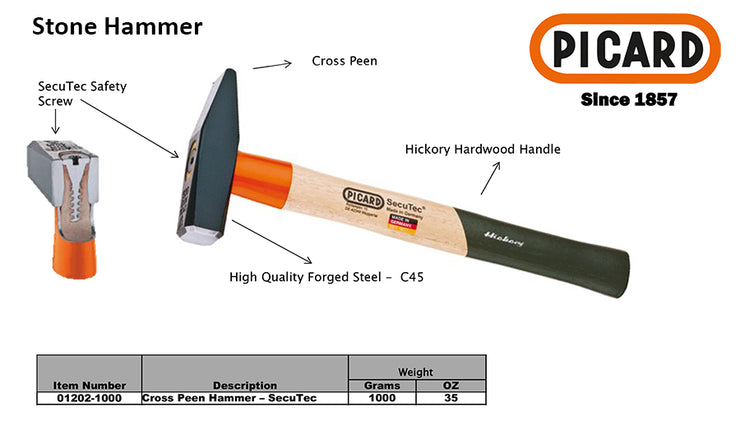 Picard Stone Hammer, Mallet, 2lb. Hammer