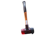 Halder Simplex 60 Mallet with Red Plastic and Stand-Up Black Composite Rubber Inserts